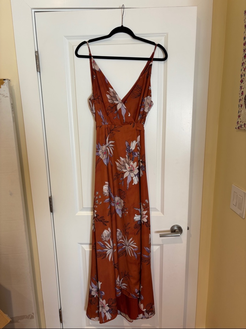 Hutch Rust Floral Maxi Wrap Dress